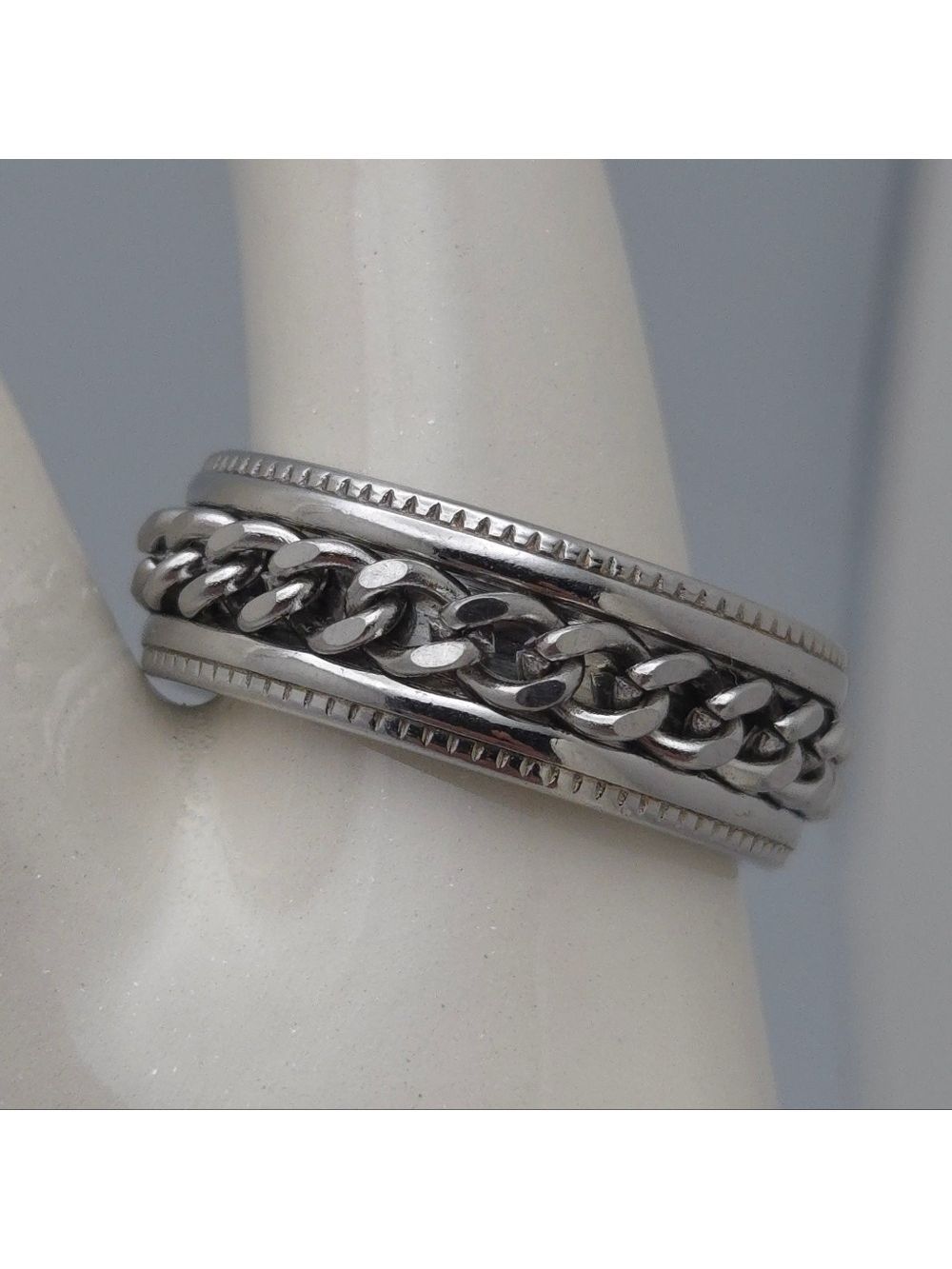 ✨2/$10✨ Stainless Steel Silver Chain Men's Ring Size 9